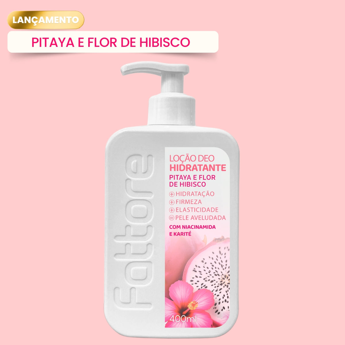 Kit Premium Pitaya e Flor de Hibisco Fattore – Sabonete, Hidratante e Esfoliante