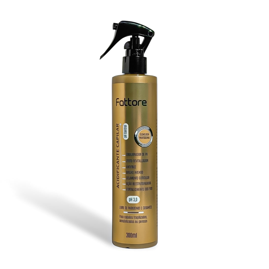 Spray Acidificante Fattore – Regulador de pH e Brilho Intenso Sem Frizz 300ml