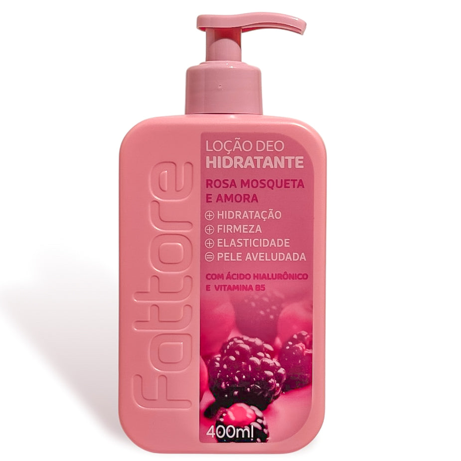 Loção Deo Hidratante Fattore Rosa Mosqueta e Amora 400ml