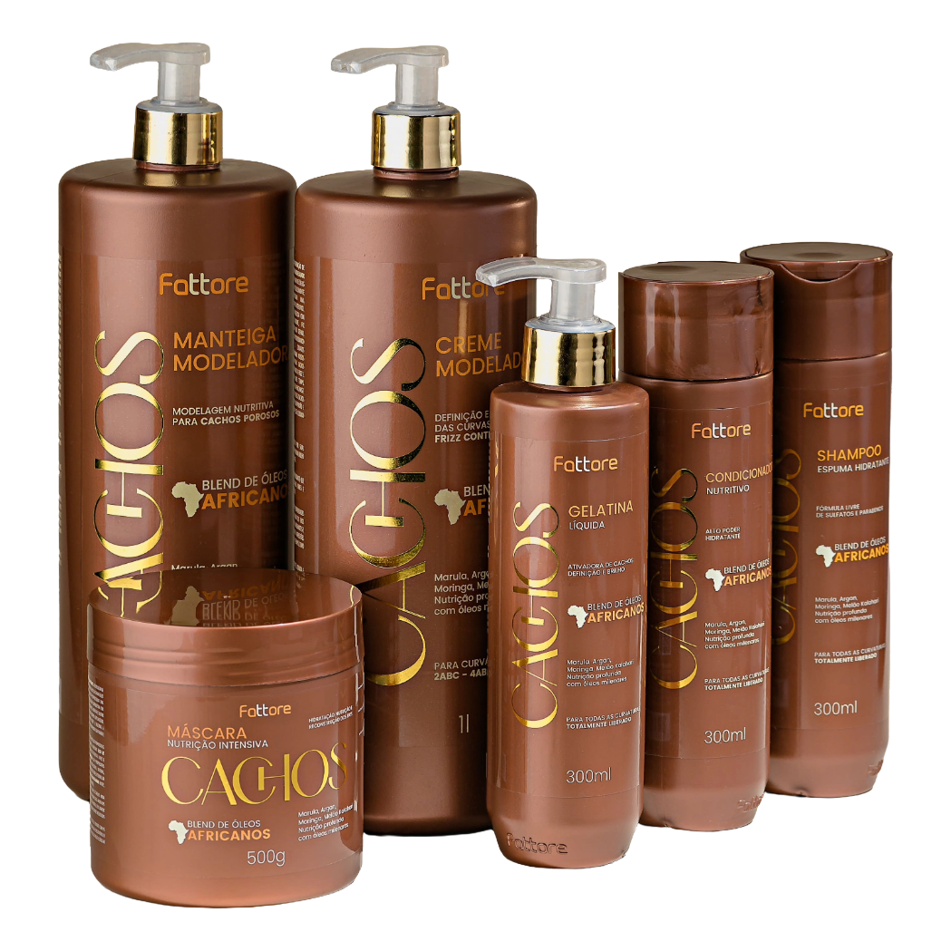 Kit Cachos Nutrição com Blend de Óleos Africanos Fattore