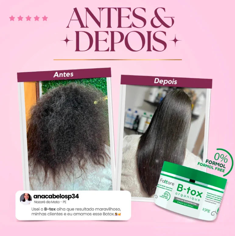 Antes e depois da profissional