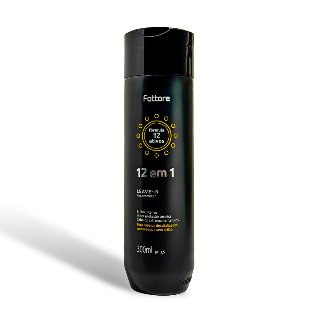 Fattore Leave-In 12 em 1 Reconstrutor com Proteção Térmica – 300ml