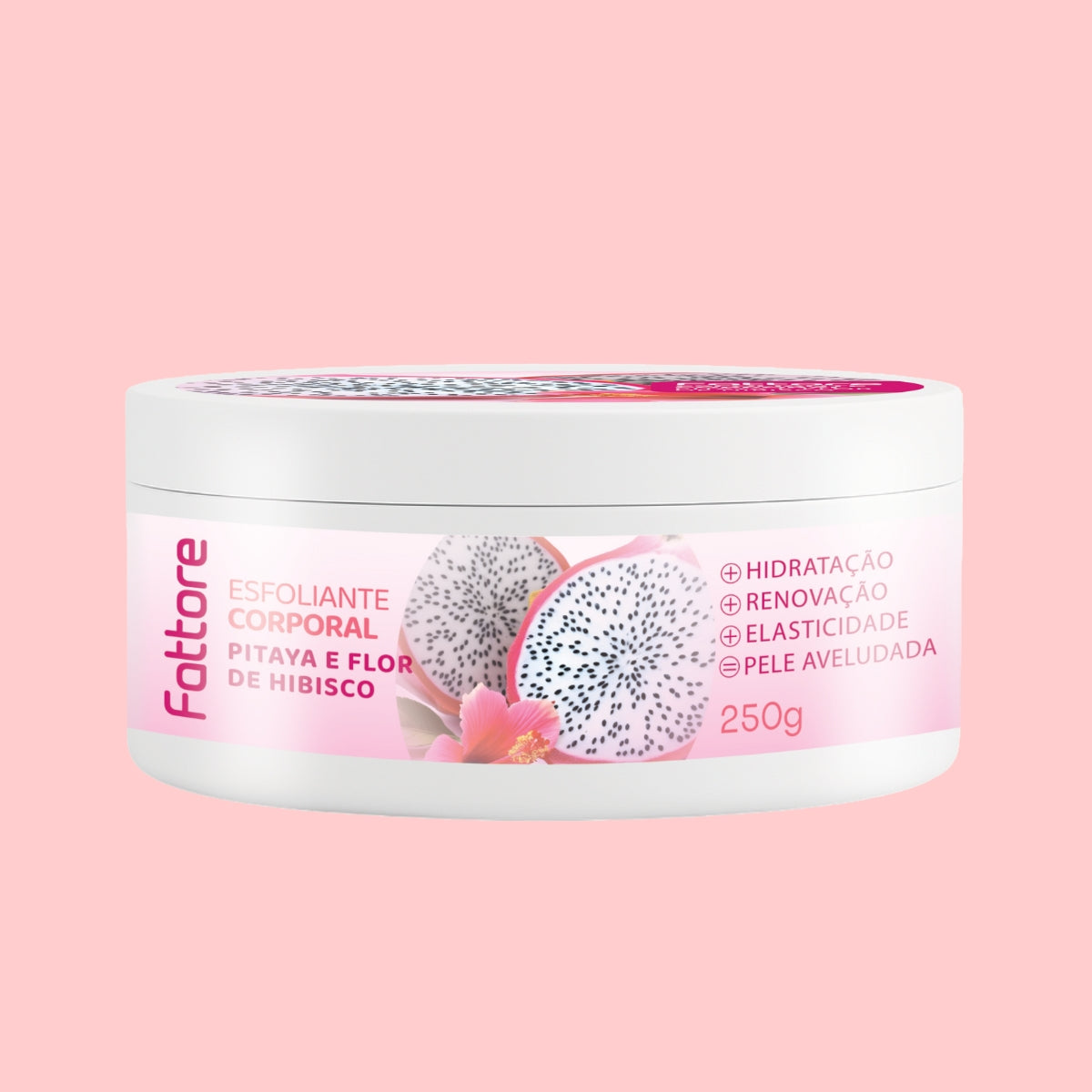 Kit Premium Pitaya e Flor de Hibisco Fattore – Sabonete, Hidratante e Esfoliante