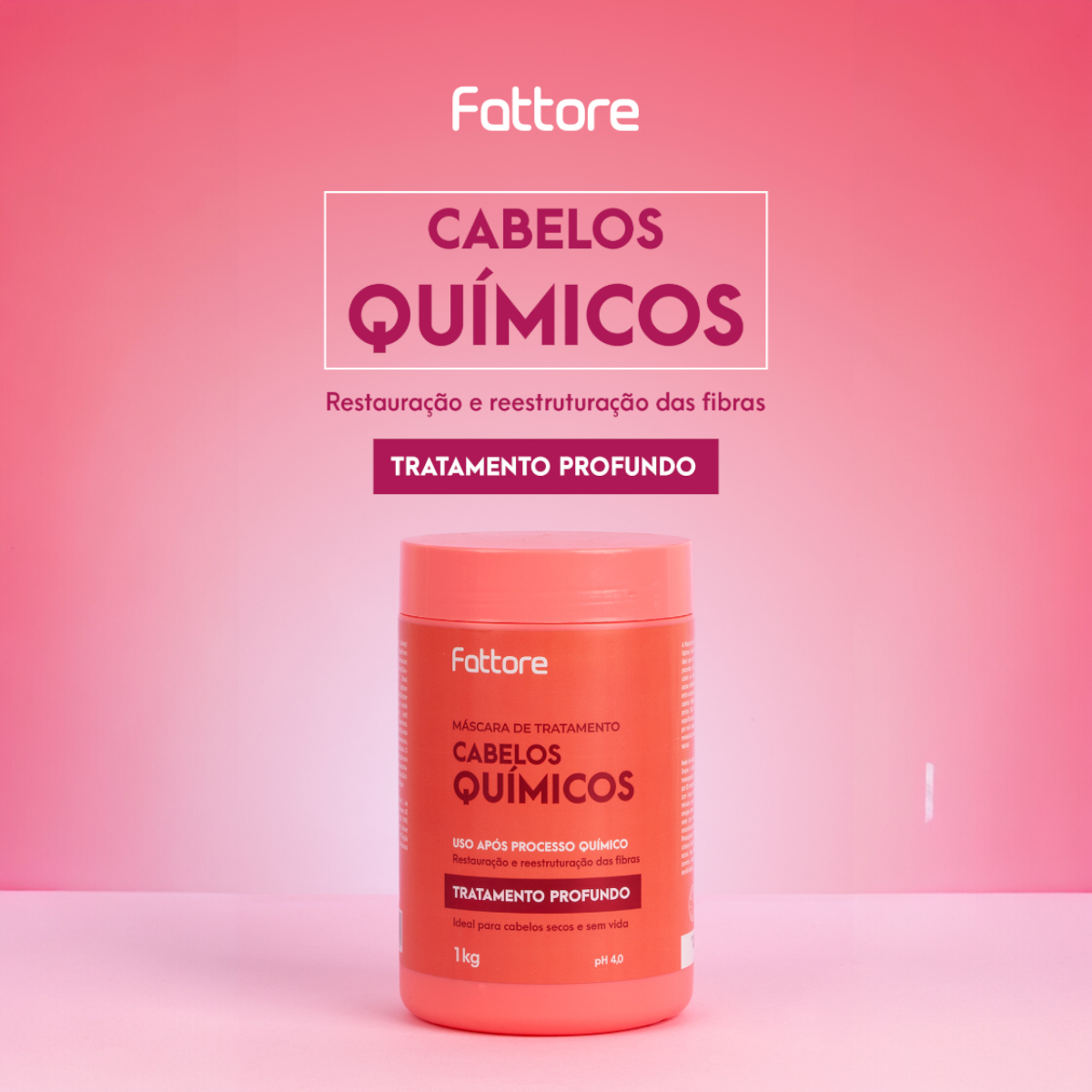 Fattore Máscara de Tratamento Pós Química 1KG – Reparação e Força