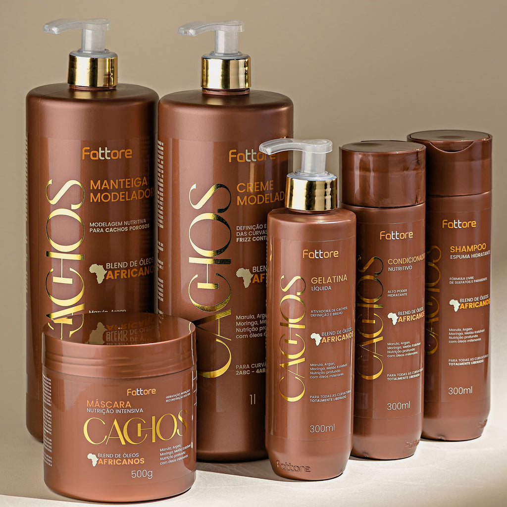 Fattore Kit Cachos Nutrição com Blend de Óleos Africanos (6 Itens)