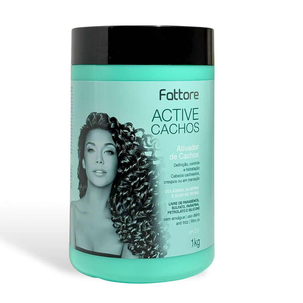 Fattore Kit Active Cachos - Definição e Hidratação Sem Frizz (5 Itens)