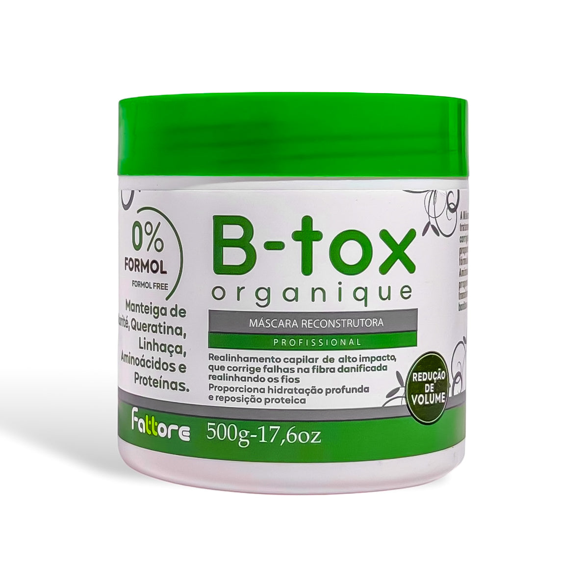 Fattore Botox Capilar Organique 500g – Máscara Reconstrutora Sem Formol