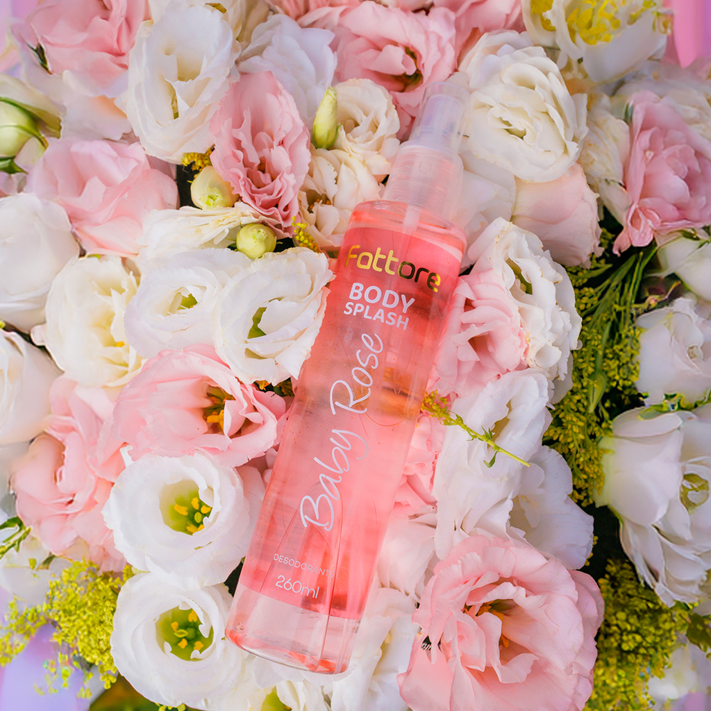 Body Splash Fattore Baby Rose 260ml – Floral Suave, Frescor e Delicadeza