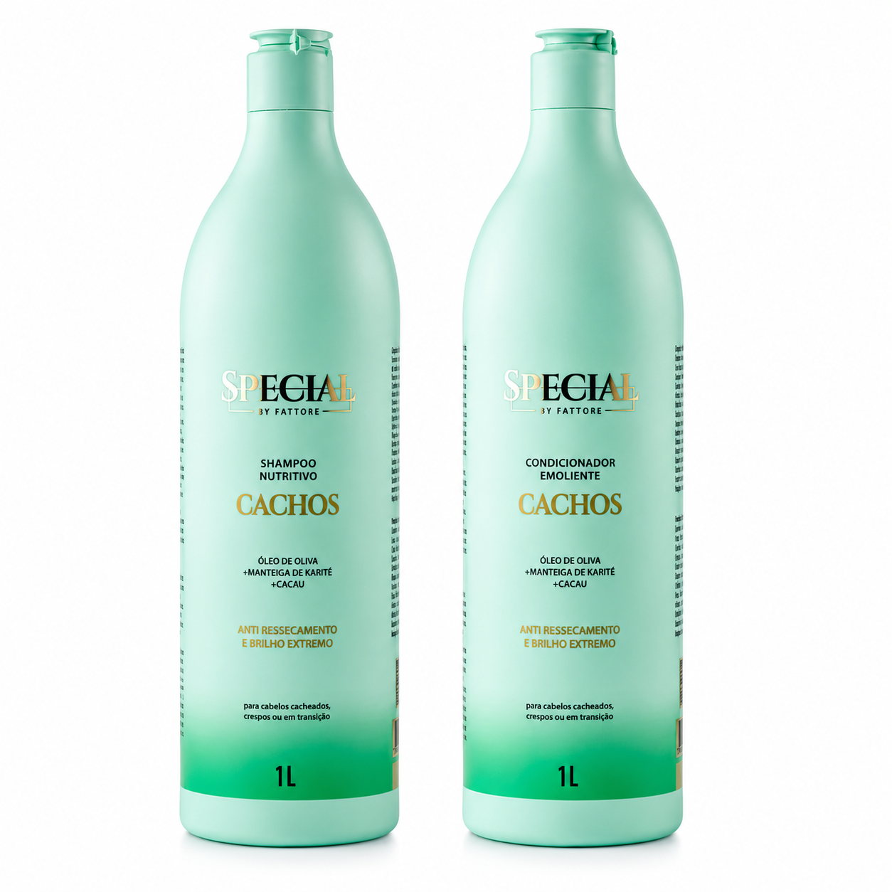 Kit Super Cachos Shampoo e Condicionador 1L Special By Fattore