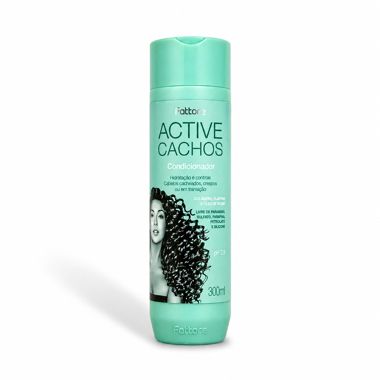 Fattore Condicionador Active Cachos 300ml – Hidratação e Controle para Cachos