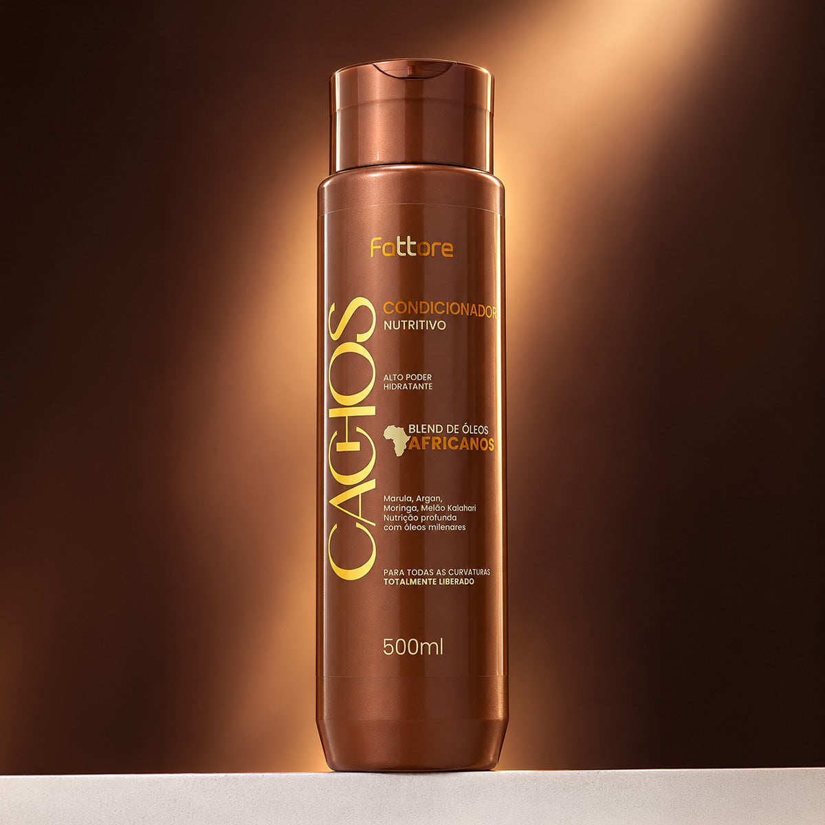 Fattore Condicionador Cachos Óleos Africanos 500ml – Nutrição e Maciez