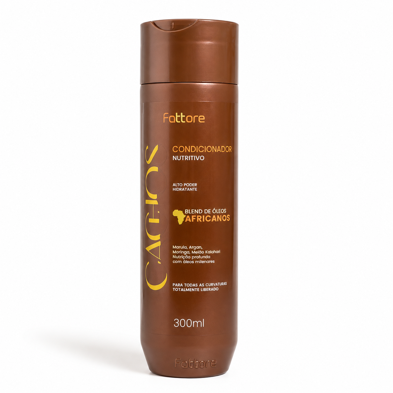 Fattore Condicionador Cachos Óleos Africanos 300ml – Nutrição e Maciez
