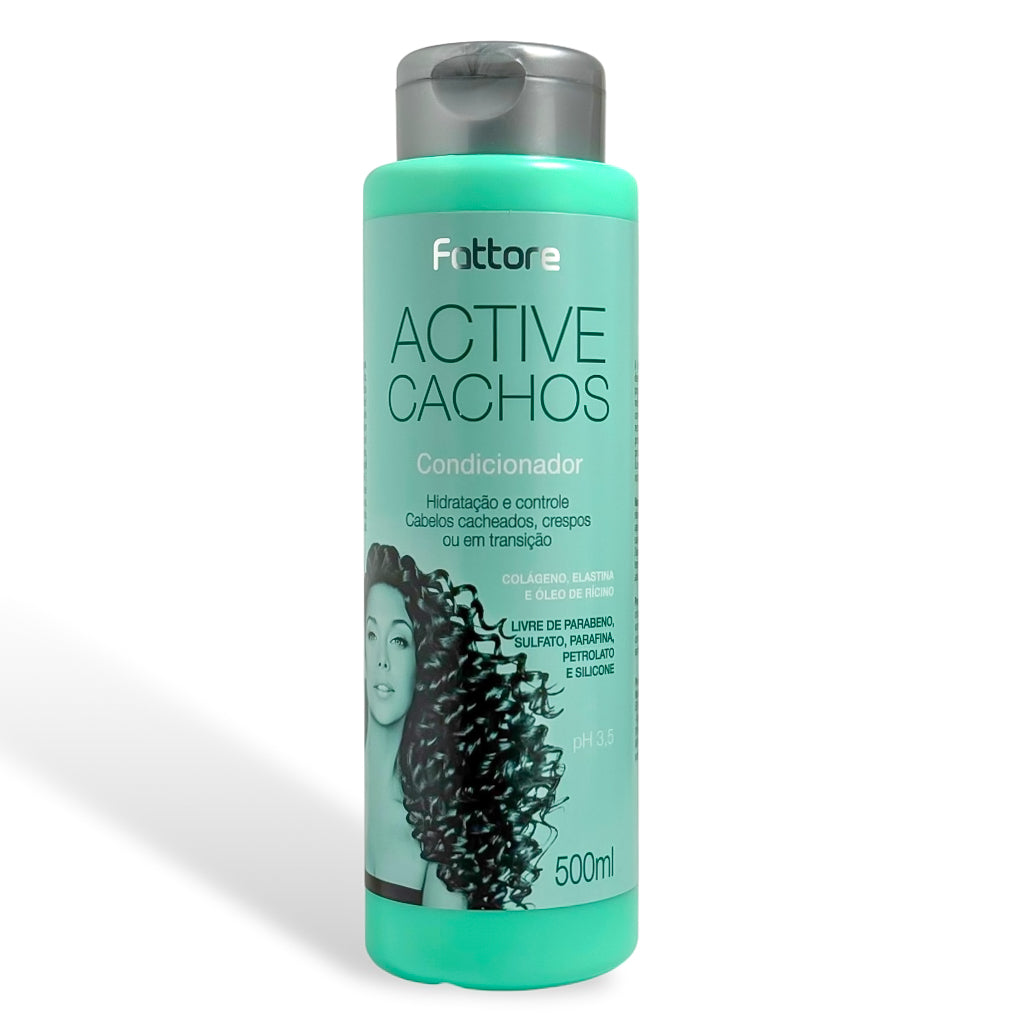Fattore Kit Active Cachos - Definição e Hidratação Sem Frizz (5 Itens)