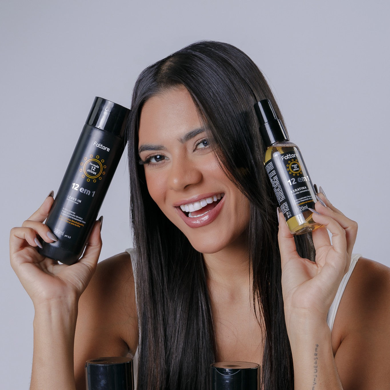 Fattore Leave-In 12 em 1 Reconstrutor com Proteção Térmica – 300ml