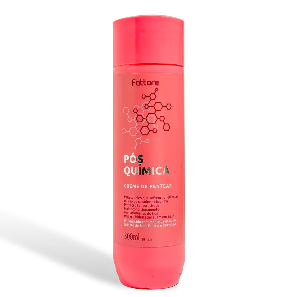 Fattore Creme de Pentear Pós Química 300ml –  Proteção Térmica e Reconstrução
