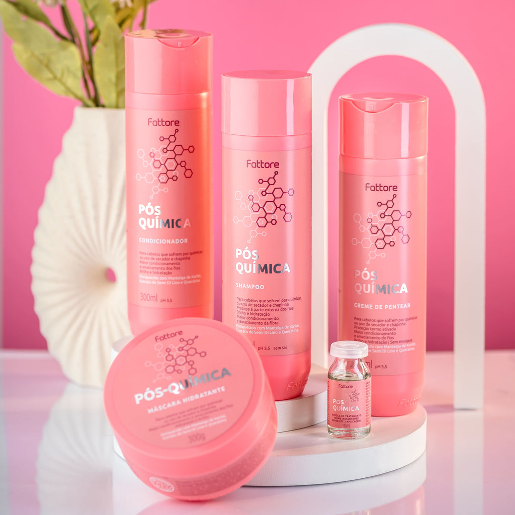 Fattore Kit Pós Química – Tratamento Completo para Cabelos com Química (5 Itens)