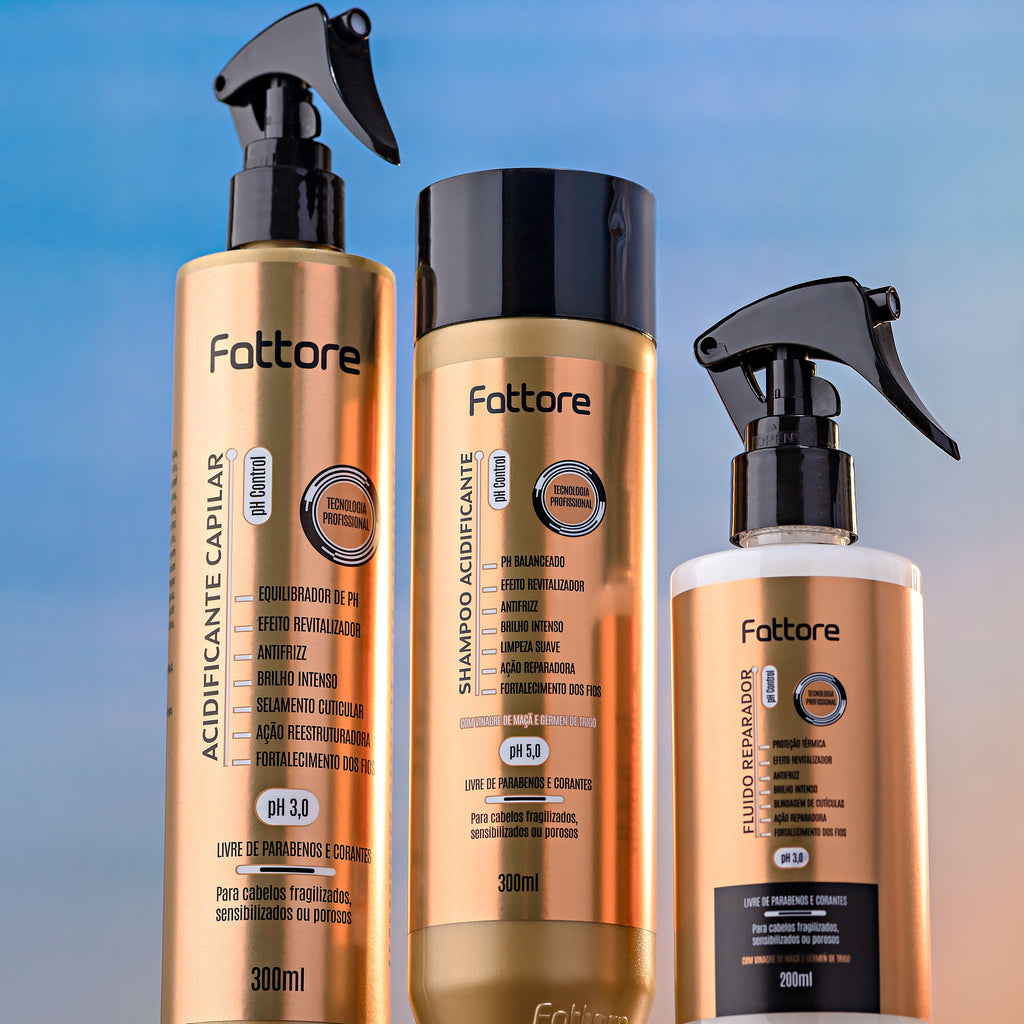 Fattore Shampoo Acidificante pH Control 300ml – Brilho Intenso e Antifrizz