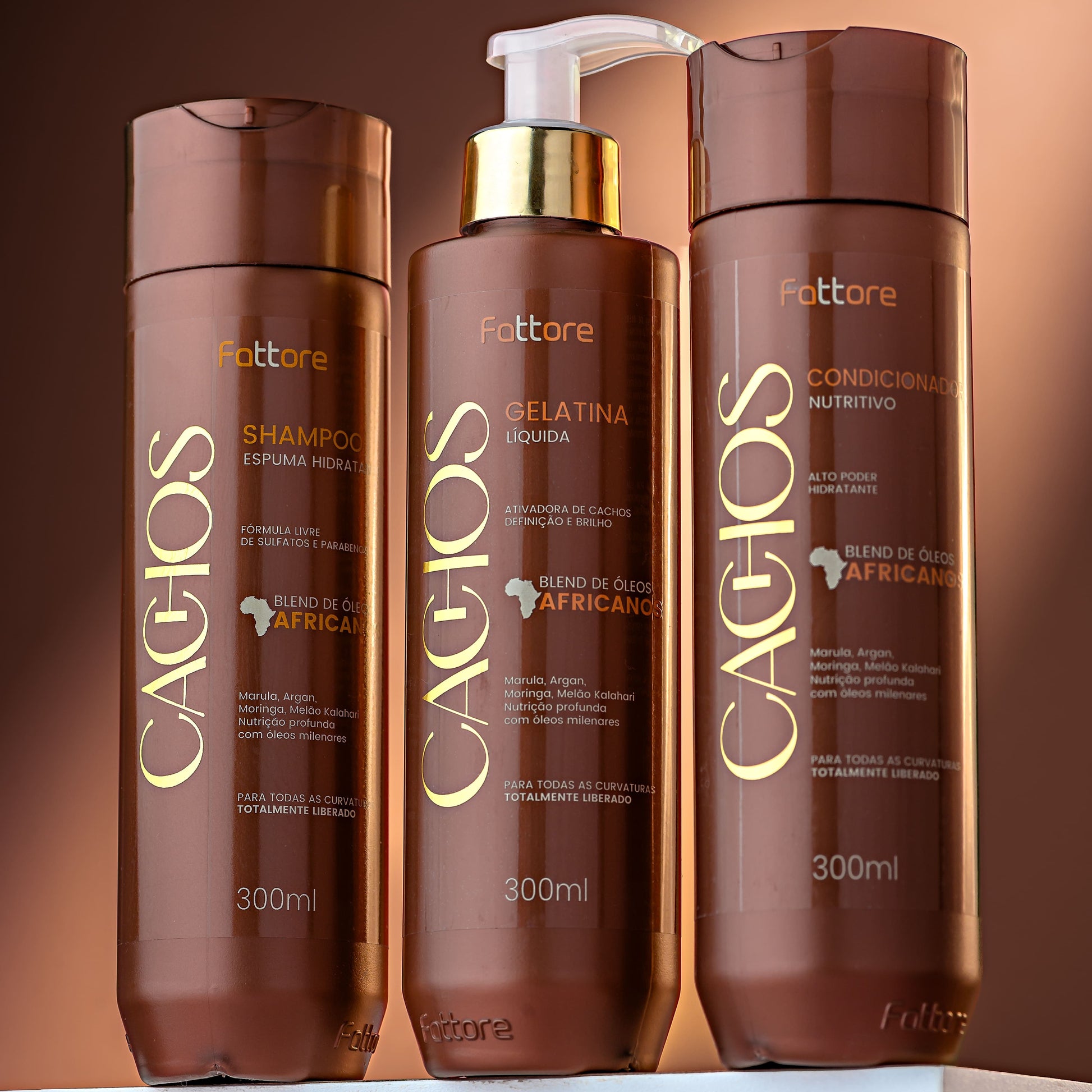 Fattore Kit Cachos Nutrição com Blend de Óleos Africanos (6 Itens)