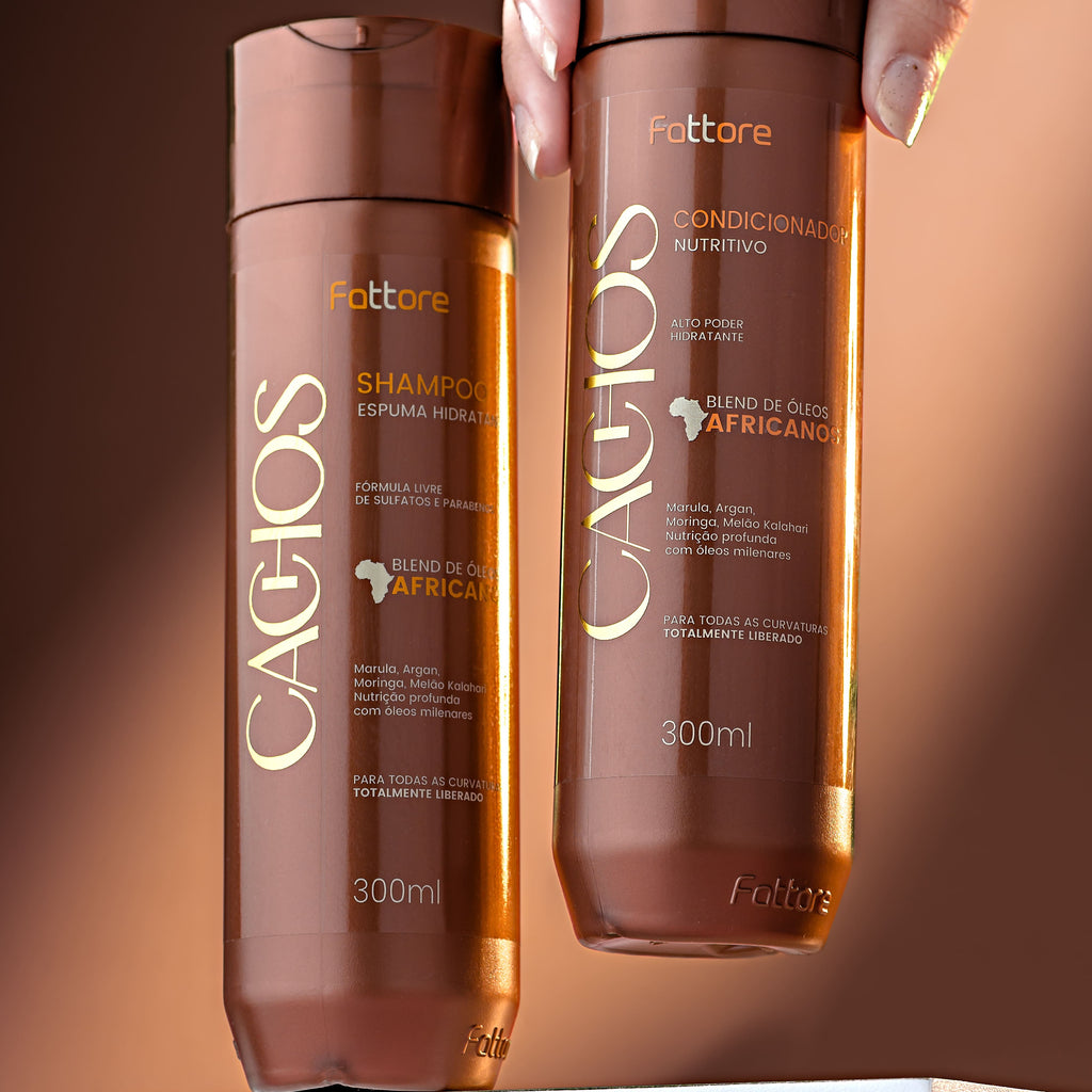 Fattore Shampoo Espuma Hidratante Cachos 300ml – Nutrição e Limpeza Suave