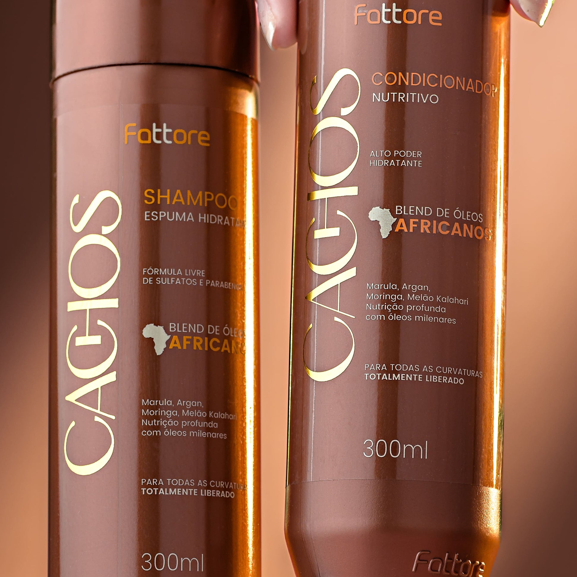 Fattore Shampoo Espuma Hidratante Cachos 300ml – Nutrição e Limpeza Suave