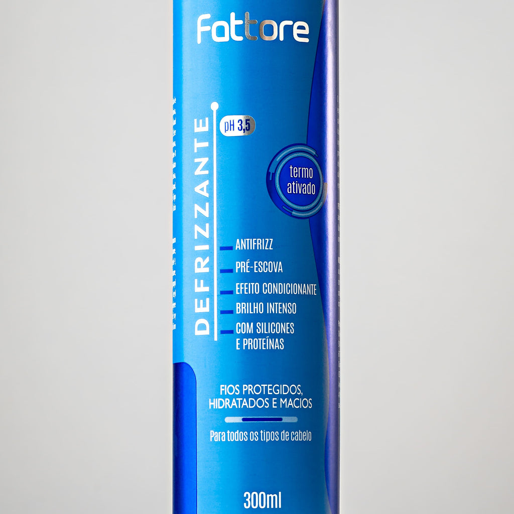 Fattore Spray Defrizzante 300ml – Escova Sem Frizz com Proteção Térmica
