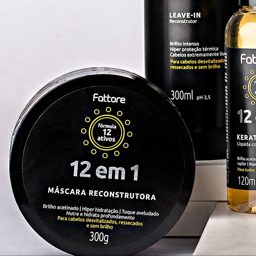 Queratina Reconstrutora Fattore 12 em 1 – Reparação dos Fios 120ml