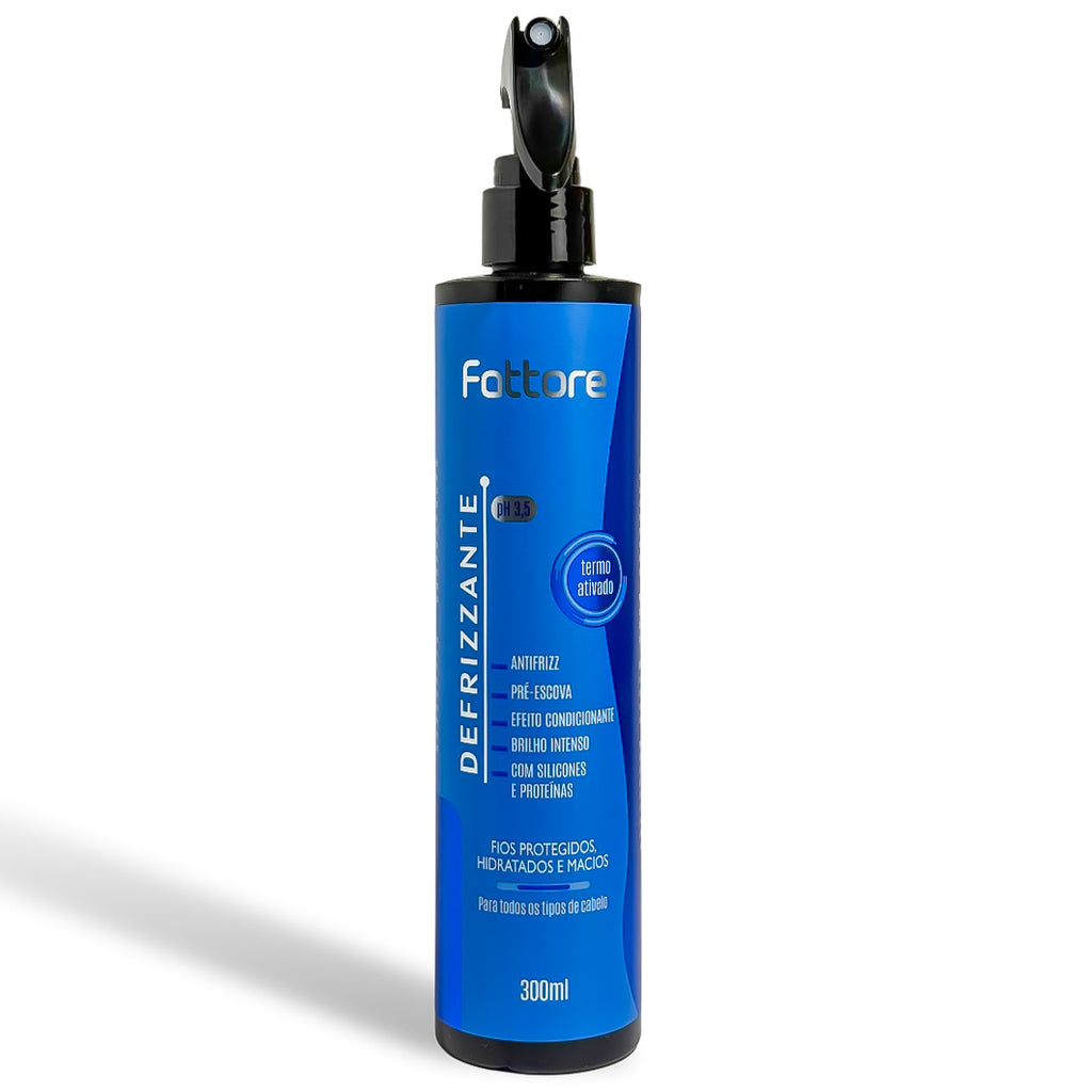 Fattore Spray Defrizzante 300ml – Escova Sem Frizz com Proteção Térmica
