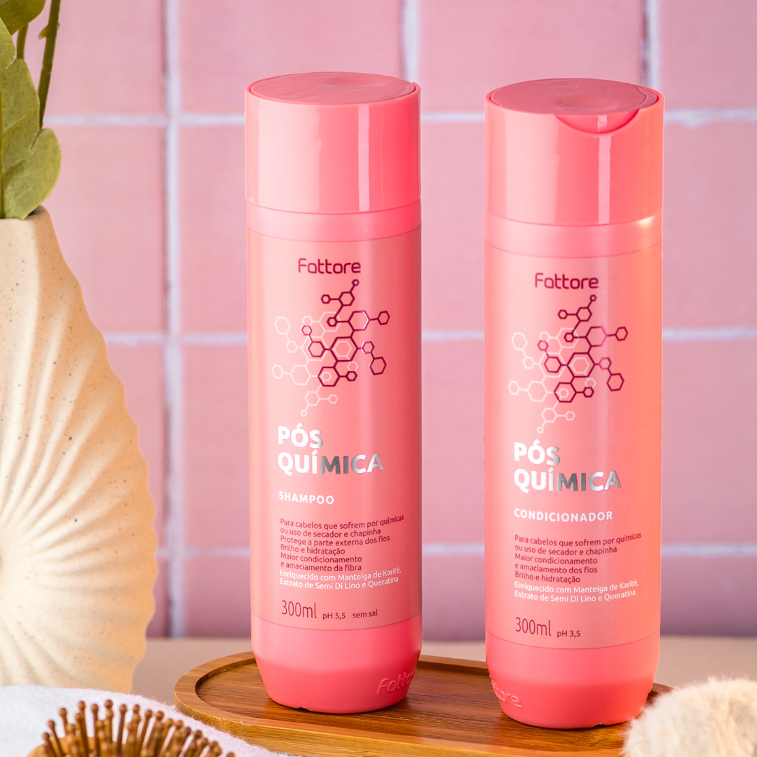 Fattore Kit Pós Química – Tratamento Completo para Cabelos com Química (5 Itens)