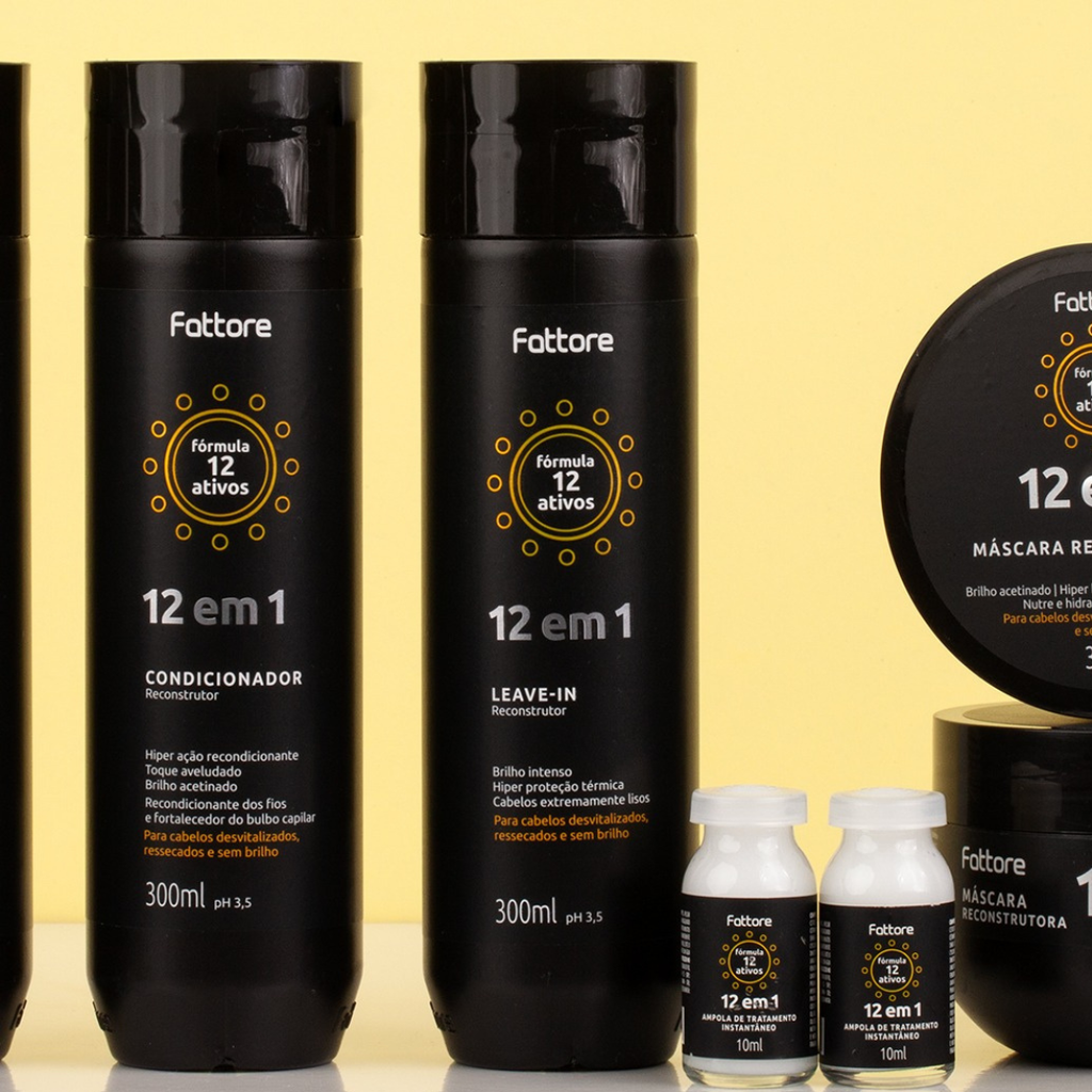 Fattore Kit Completo 12 em 1 – Tratamento Profissional (6 Itens)