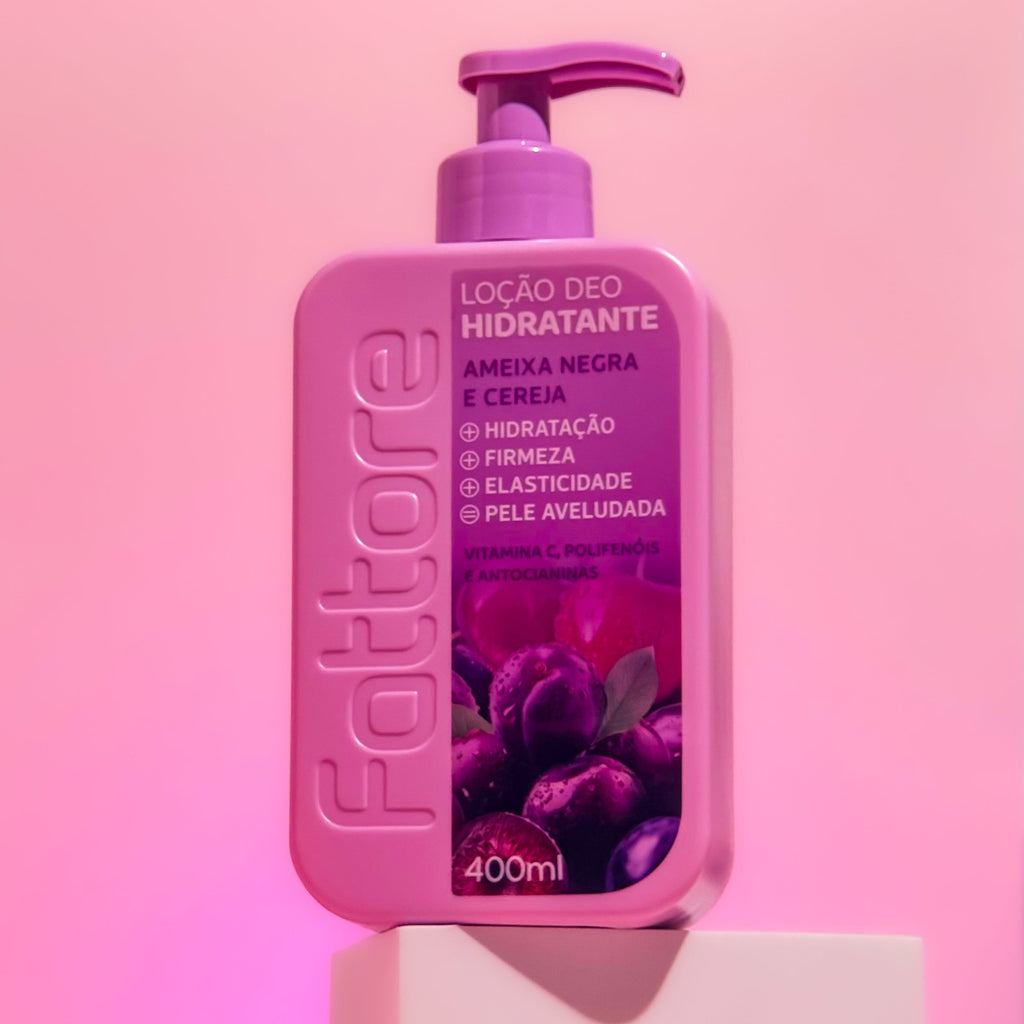 Fattore Loção Deo Hidratante Ameixa Negra e Cereja 400ml – Hidratação e Maciez