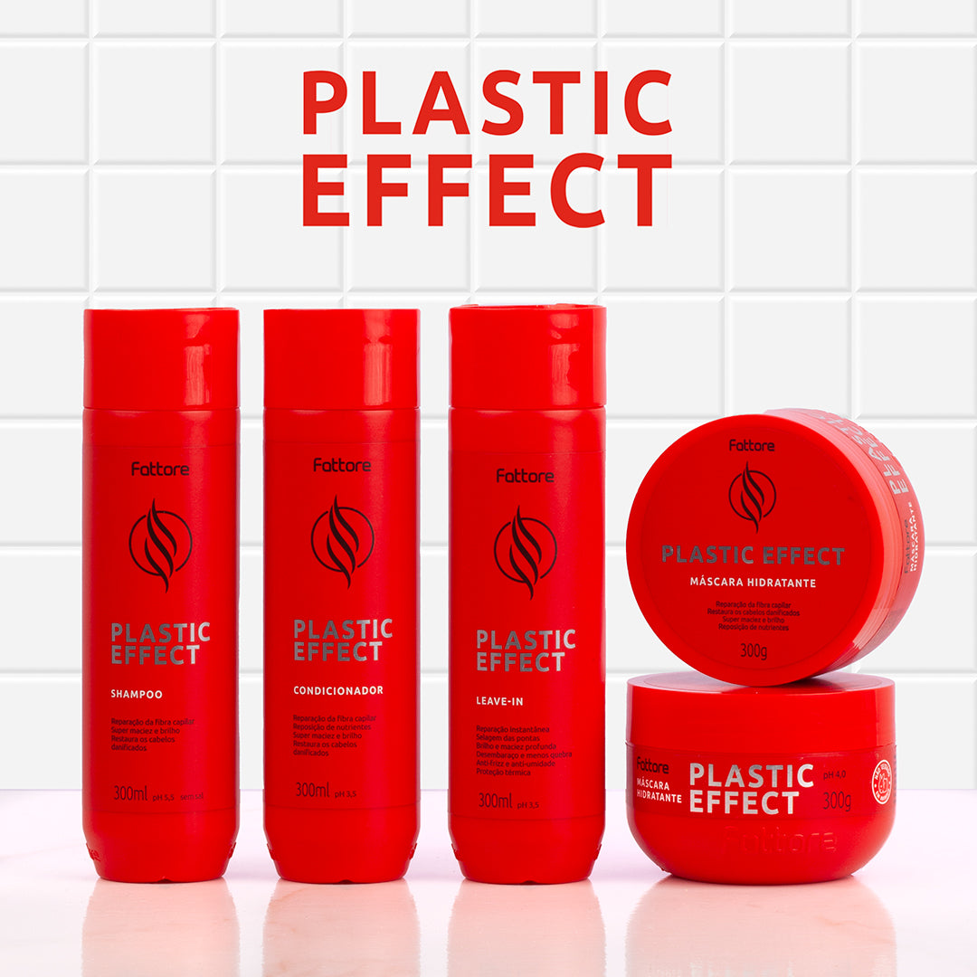 Fattore Kit Plastic Effect – Fios Alinhados com Brilho Intenso (4 Itens)