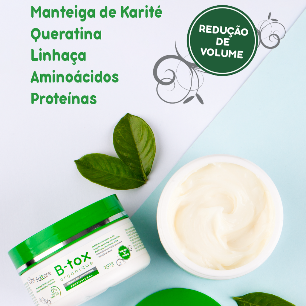 Fattore Botox Capilar Organique 500g – Máscara Reconstrutora Sem Formol