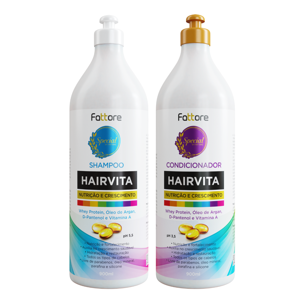 Kit Hairvita Special By Fattore Shampoo 900ml + Condicionador 900ml