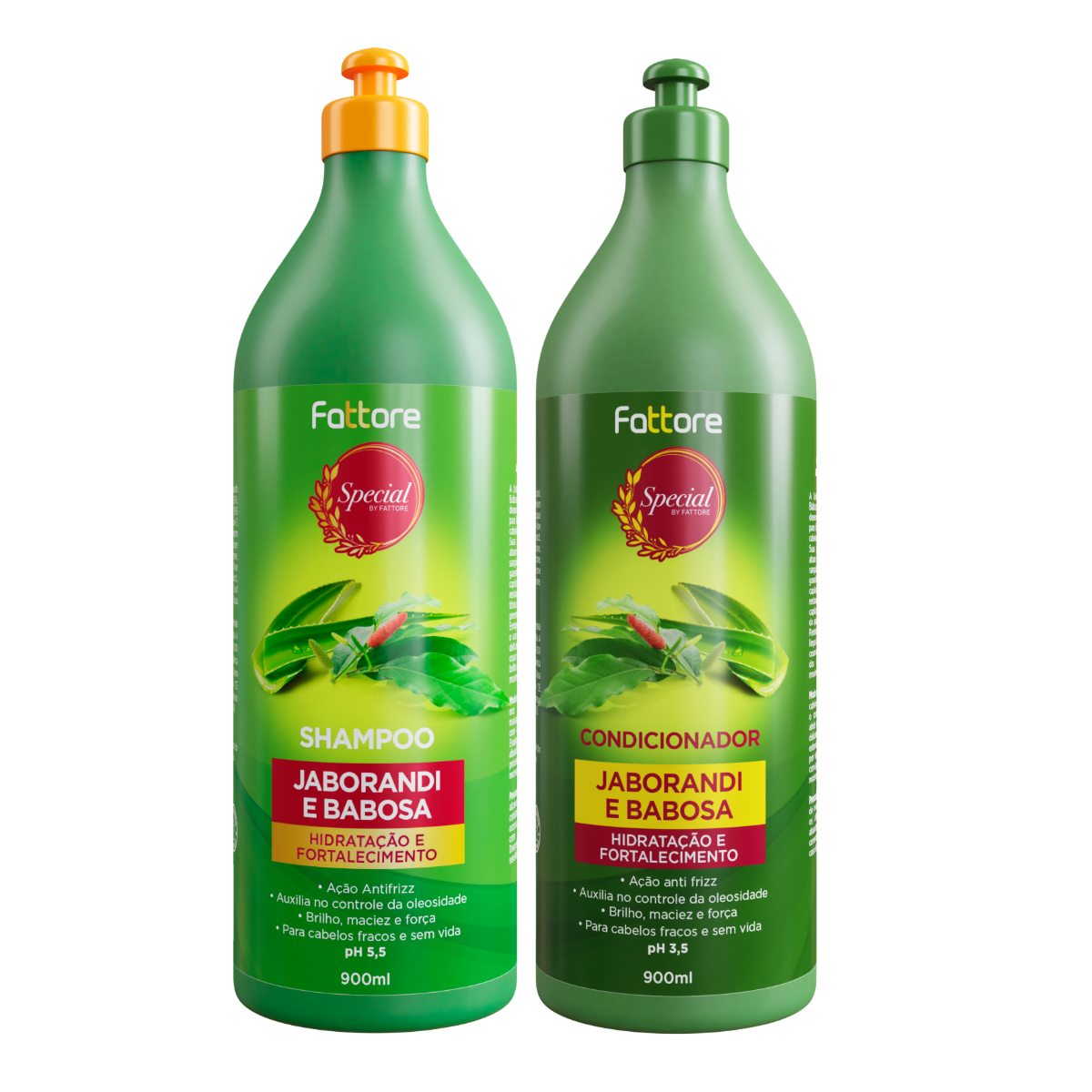 Kit Jaborandi e Babosa Special By Fattore Shampoo 900ml + Condicionador 900ml