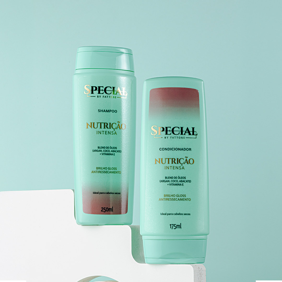 Kit Nutrição Intensa Special by Fattore Shampoo 250ml + Condicionador 175ml – Nutrição e Maciez