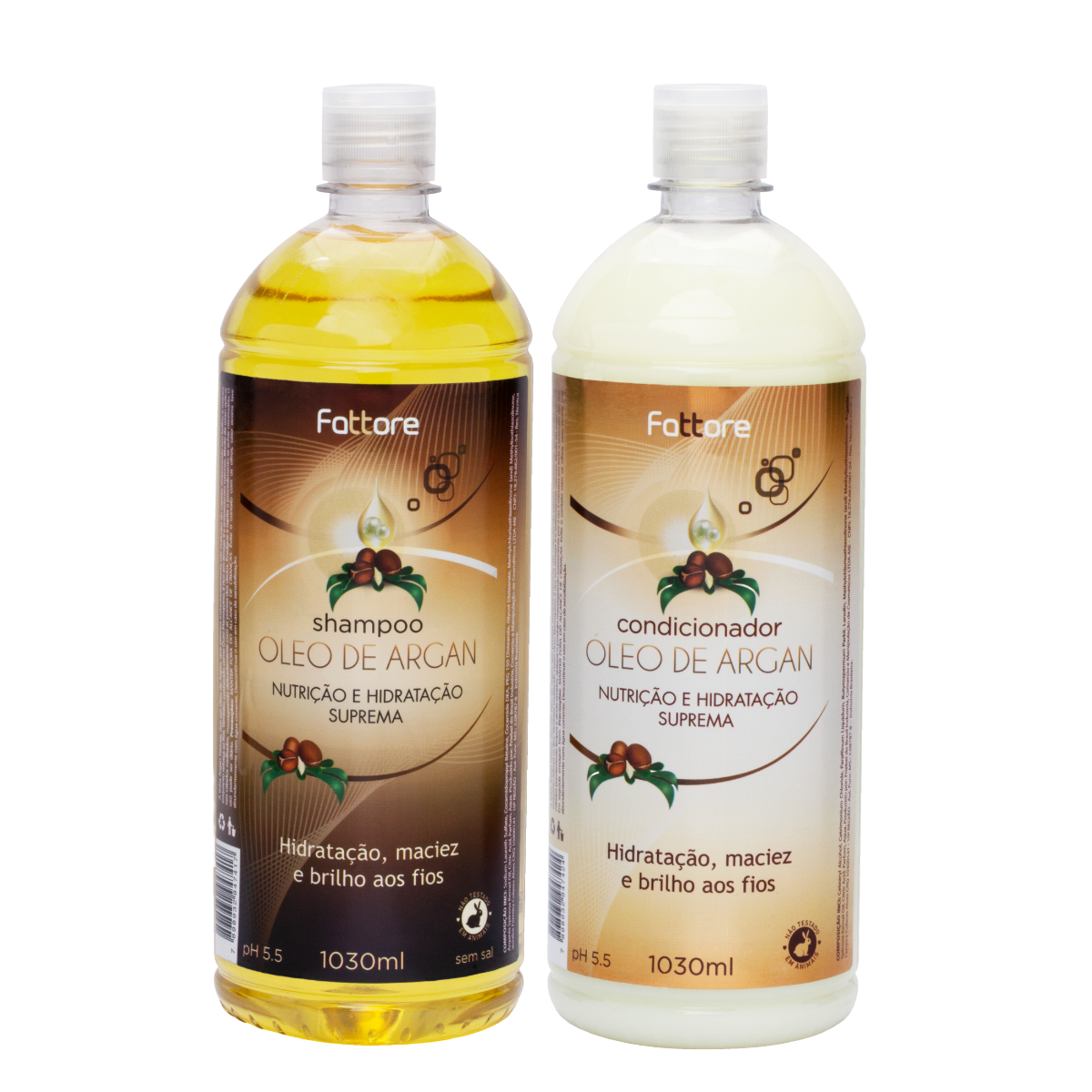 Fattore Kit Óleo de Argan – Shampoo 1L + Condicionador 1L