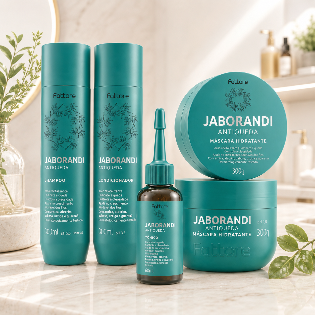 Fattore Kit Jaborandi Antiqueda – Crescimento e Força com Tônico Capilar (4 Itens)