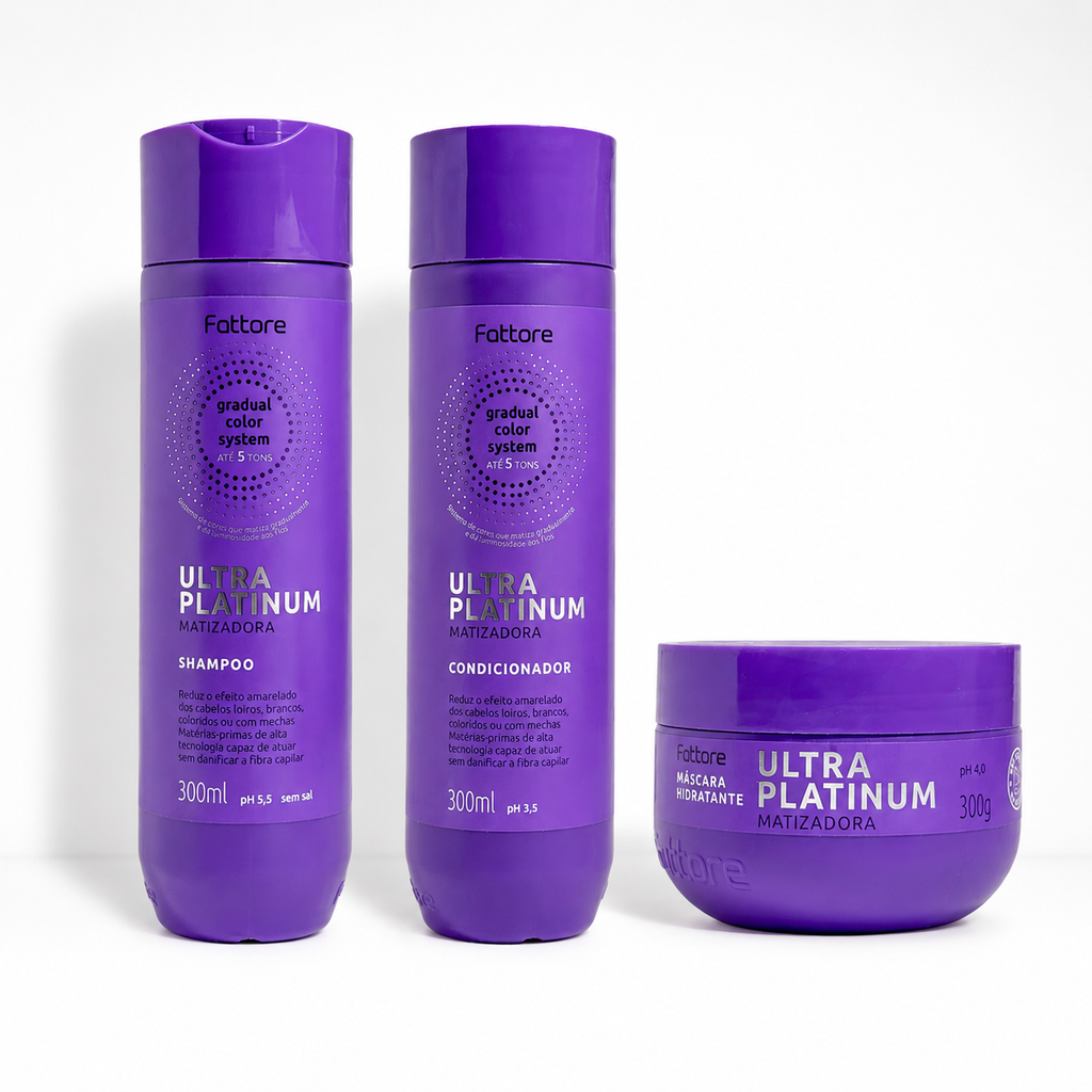 Kit Ultra Platinum Matizador - Solução Completa (3 itens)