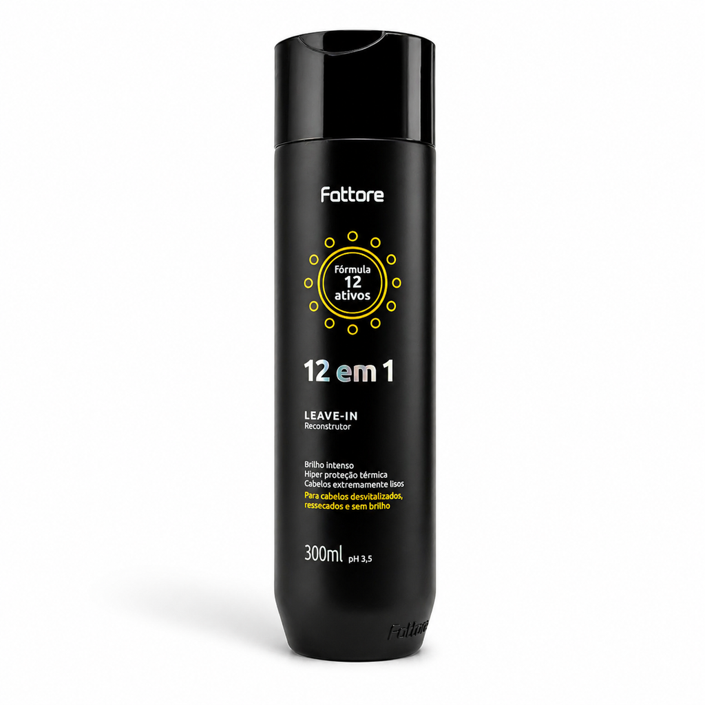 Fattore Leave-In 12 em 1 Reconstrutor com Proteção Térmica – 300ml