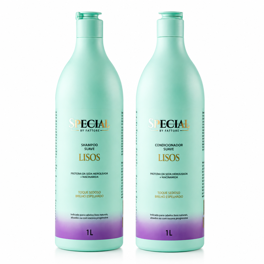 Kit Liso Perfeito Shampoo e Condicionador 1L Special By Fattore
