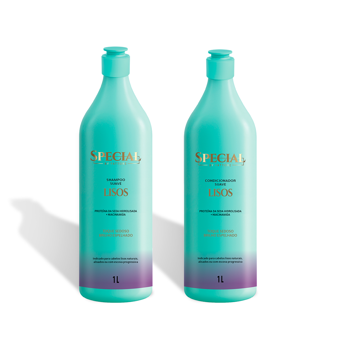Kit Liso Perfeito Shampoo e Condicionador 1L Special By Fattore