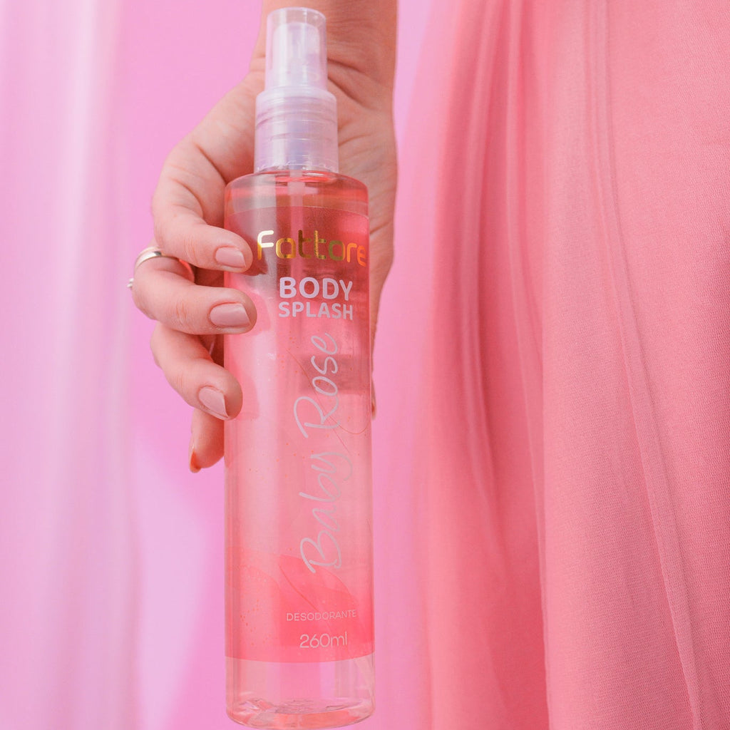 Body Splash Fattore Baby Rose 260ml – Floral Suave, Frescor e Delicadeza