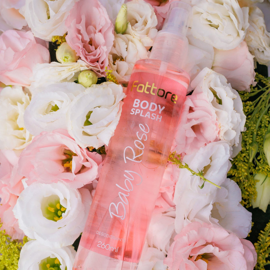 Body Splash Fattore Baby Rose 260ml – Floral Suave, Frescor e Delicadeza