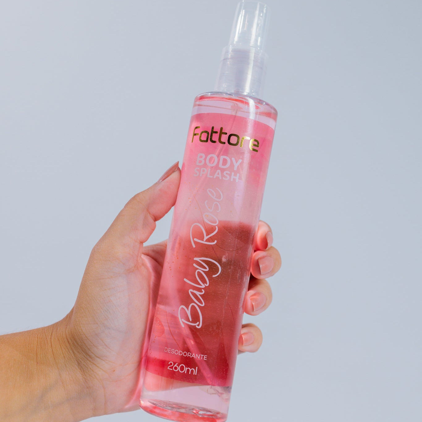 Body Splash Fattore Baby Rose 260ml – Floral Suave, Frescor e Delicadeza