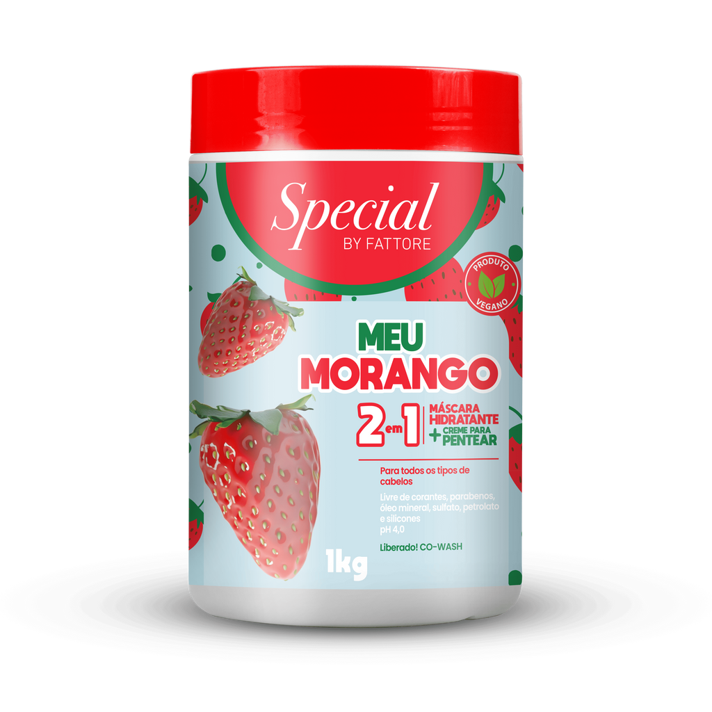 Special by Fattore Máscara 2 em 1 Morango 1KG – Hidratação e Brilho