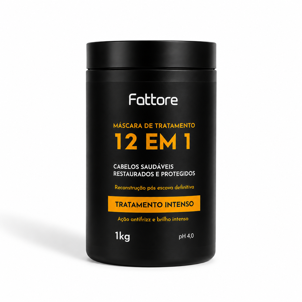 Máscara de Tratamento 12 em 1 1KG – Reconstrução, Força e Brilho