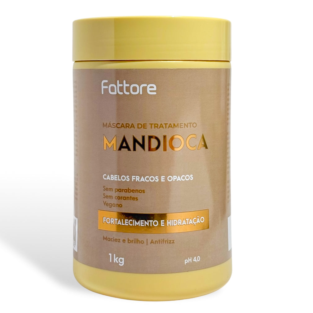 Fattore Máscara de Tratamento Mandioca 1KG – Fortalecimento e Hidratação
