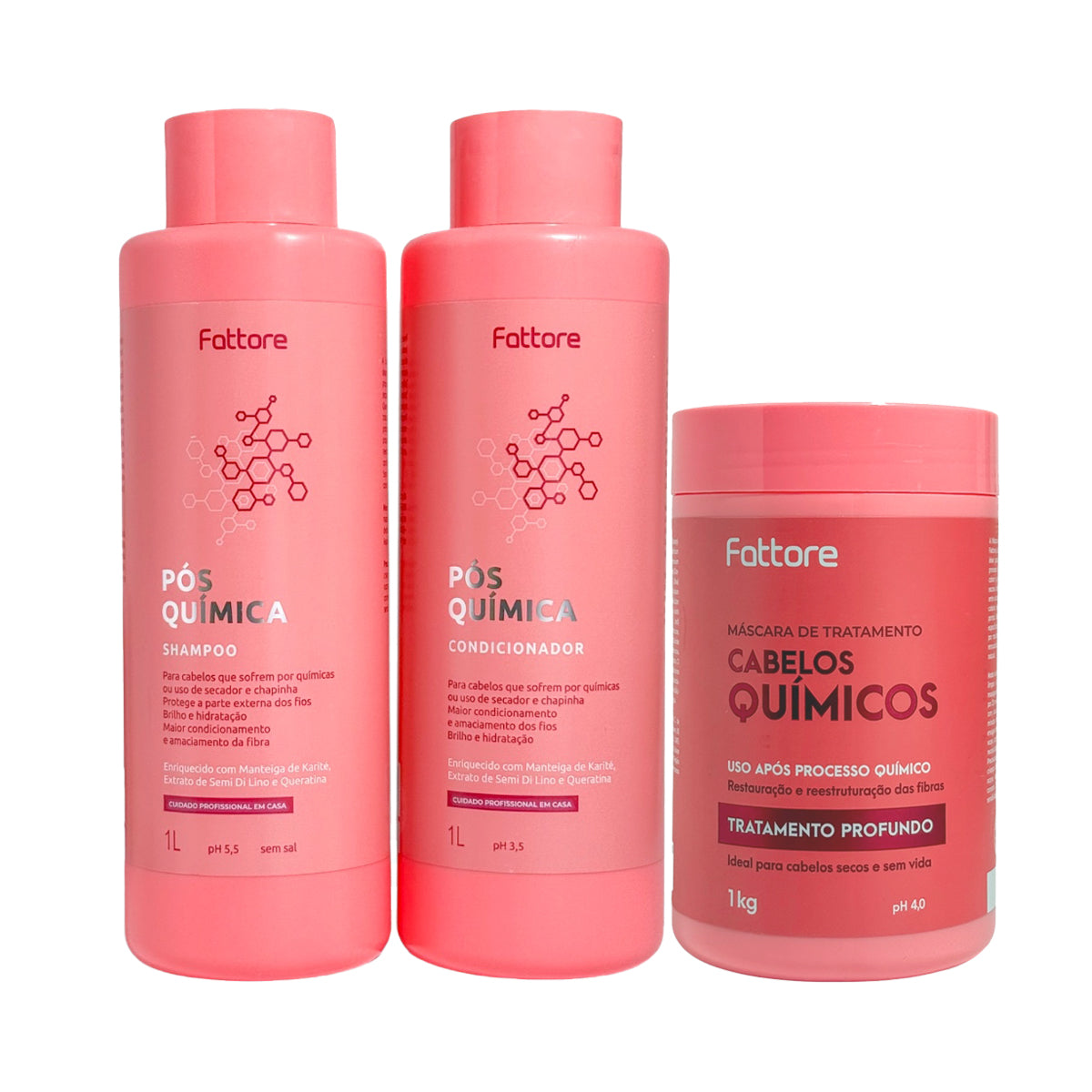Kit Fattore Pos Quimica 1L + Máscara