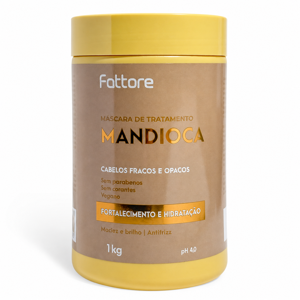Fattore Máscara de Tratamento Mandioca 1KG – Fortalecimento e Hidratação