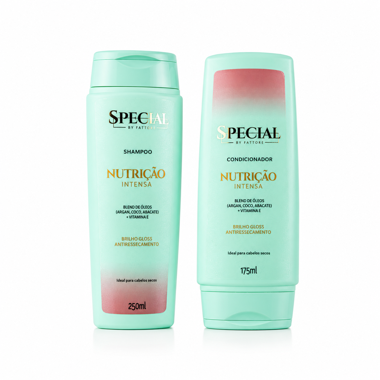 Kit Nutrição Intensa Special by Fattore Shampoo 250ml + Condicionador 175ml – Nutrição e Maciez